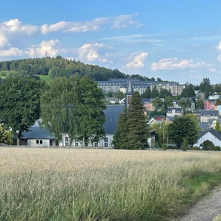 Ferienwohnung Greifenbach, Gartennutzung, Haustiere Willkommen Geyer Eksteriør billede